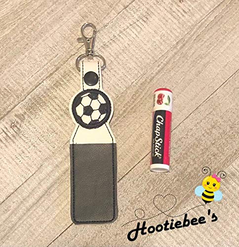 Portable Soccer Ball Hand Sanitizer & Lip Balm Holder - Hands-Free Carabiner Clip for Sports, Gym, School, and Outdoor Activities
