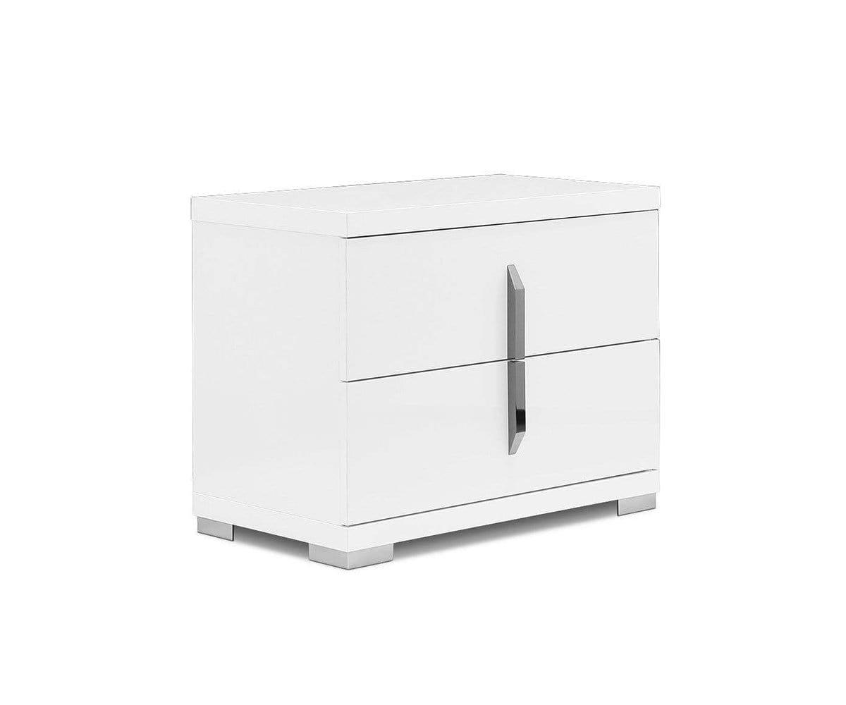 Modern Palermo Nightstand with 2 Drawers - Solid Wood Bedside Table for Bedroom, Living Room & Guest Room - Stylish Storage Solution for Home Decor