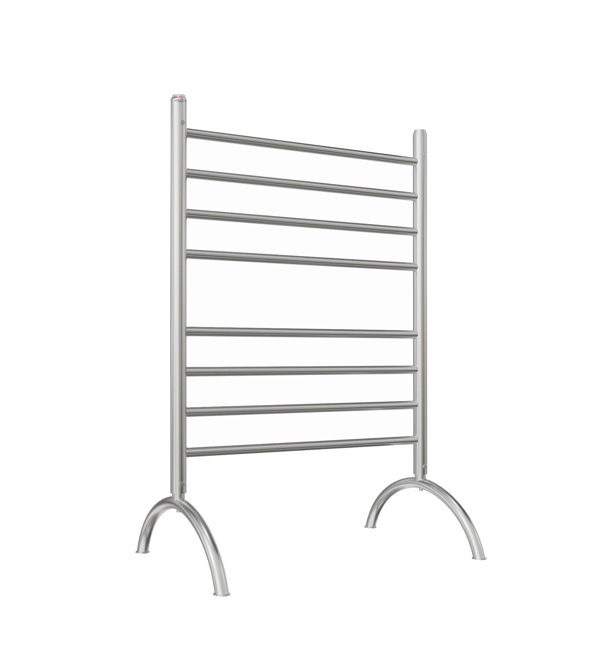 Essentia 8 Bar Freestanding Towel Warmer - Brushed Stainless Steel Bathroom Heater for Spa, Luxury Hotels & Home Use