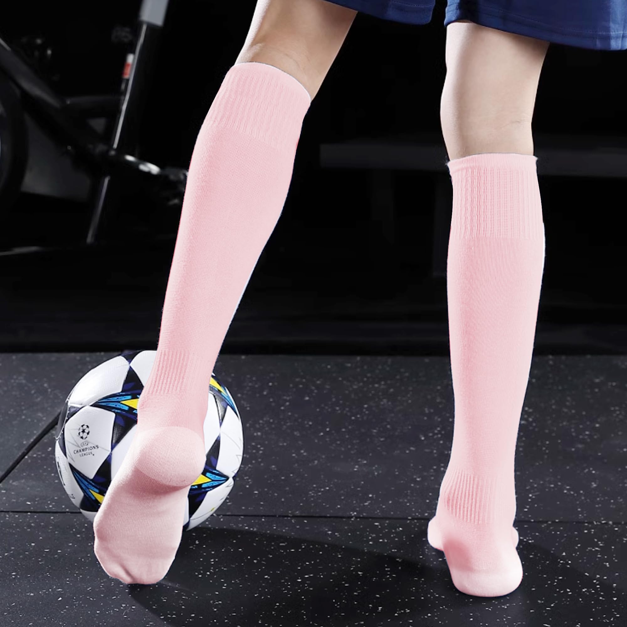 GRAPMKTG 3 Pairs Soccer Football Socks - Breathable Athletic Socks for Youth, Men & Women - Perfect for Baseball, Softball, Running & Sports Training