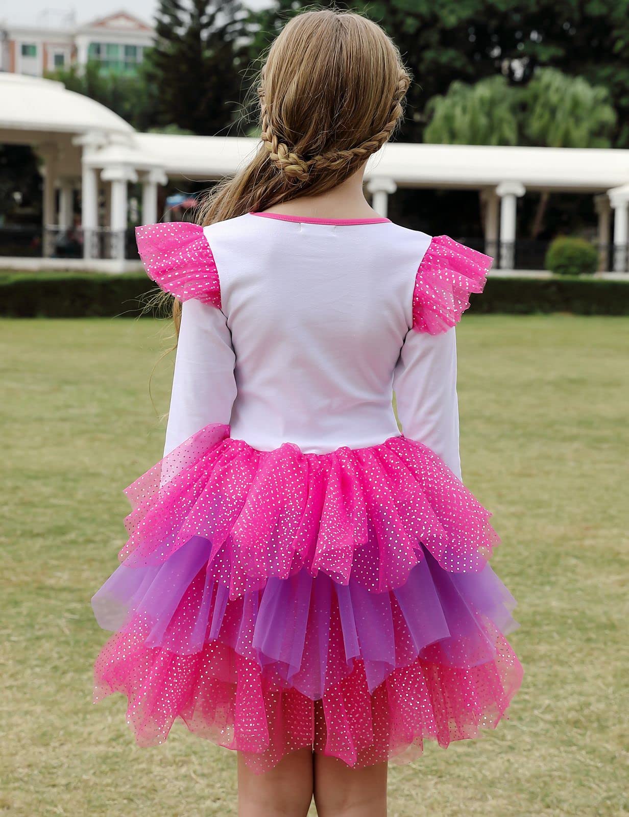 Unicorn Birthday Party Dress for Girls - Long Sleeve Princess Costume for Spring & Autumn | Perfect for Birthday Parties, Halloween, Dress-Up & Special Occasions