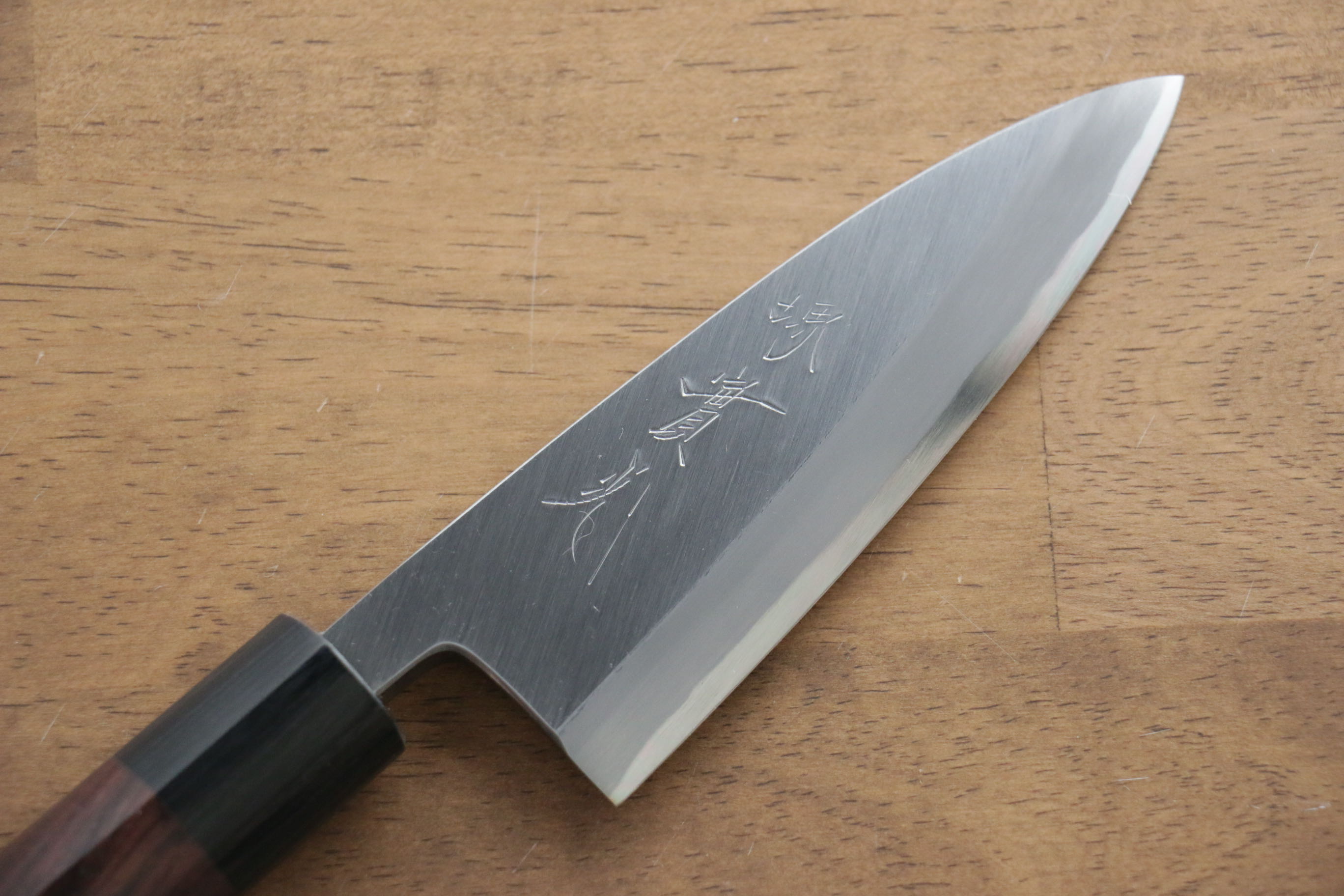 Jikko White Steel No.2 Deba Knife 135mm - Premium Japanese Kitchen Knife with Shitan Handle for Sushi, Fish Filleting & Professional Cooking