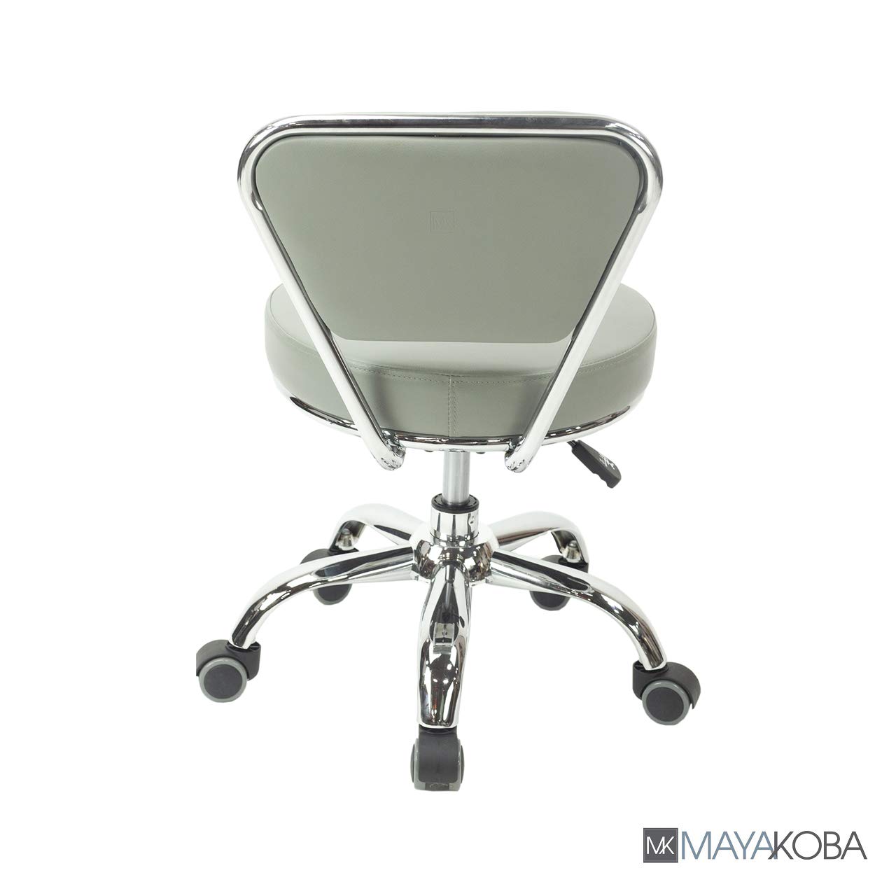 Dayton Garage Rolling Seat (Grey) - Adjustable Height 13
