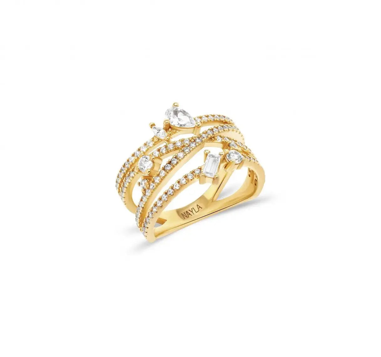 Melania Pave CZ Diamond Ring - Elegant Cubic Zirconia Wedding Band for Women, Perfect for Engagement, Anniversary & Special Occasions