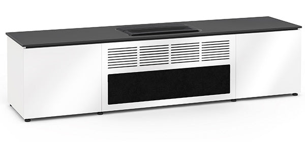 AWOL Vision UST Projector with Salamander Designs Integrated Cabinet - 4K Ultra Short Throw Home Theater System for Living Room & Basement Entertainment