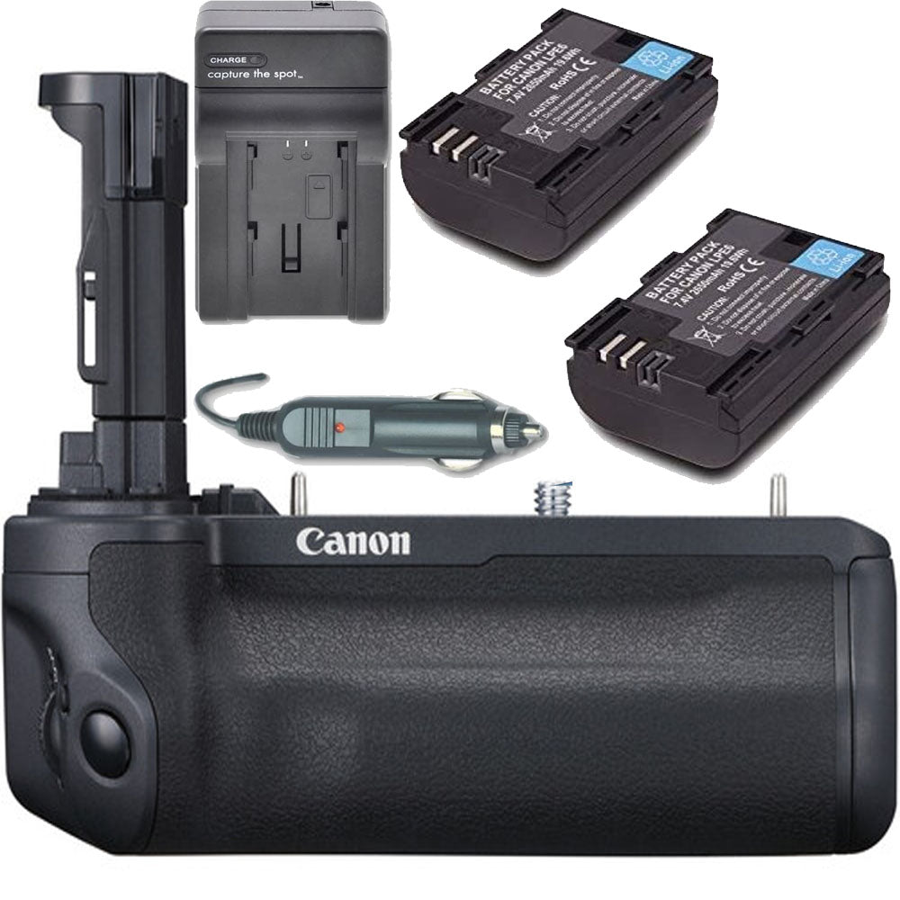 Canon BG-R10 Battery Grip with 2 LP-E17 Batteries & Charger - Compatible with EOS M50, M50 Mark II, M200 - Perfect for Travel & Portrait Photography