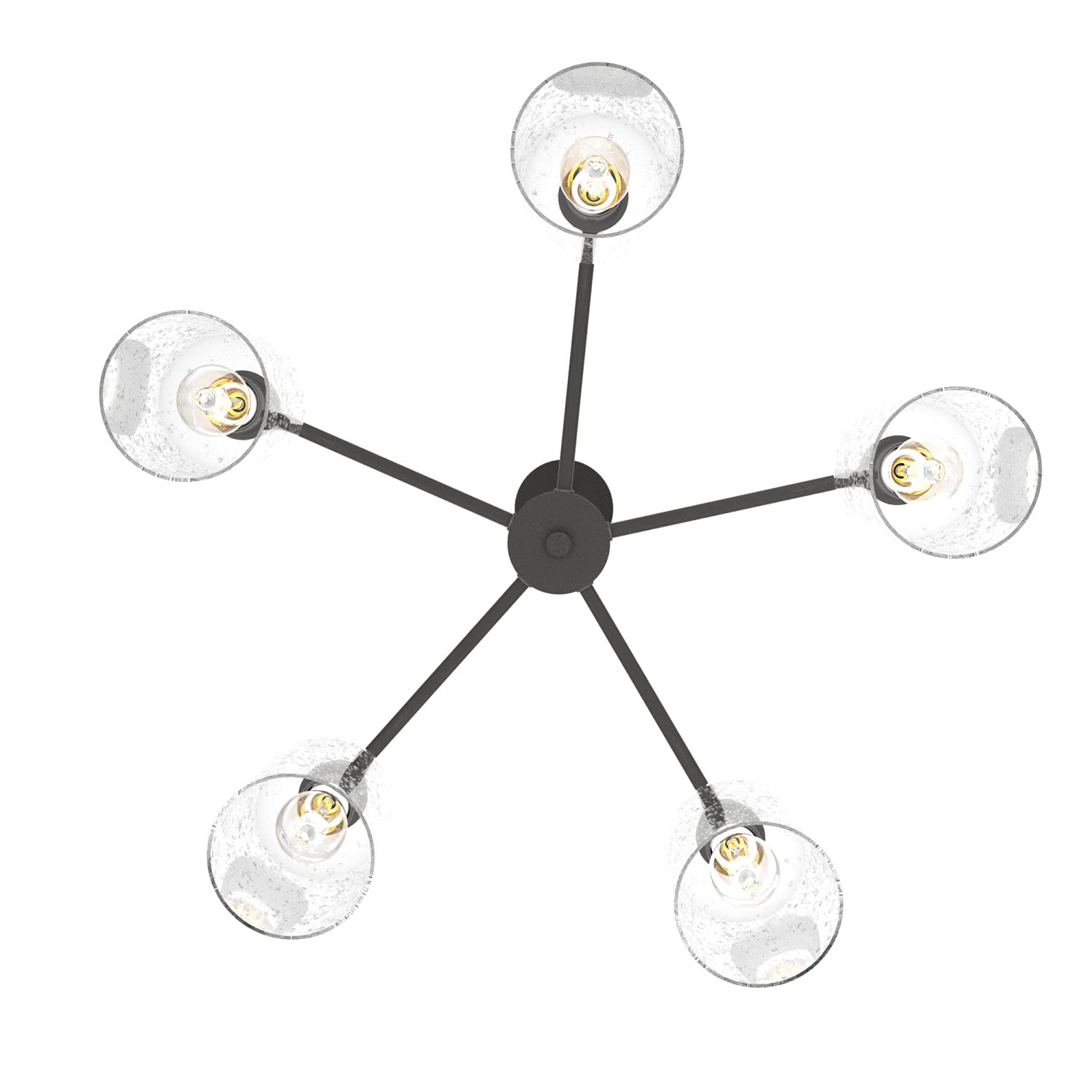 Hunter Fan Company 19199 Lochemeade 5-Light Chandelier in Noble Bronze Finish - Elegant Ceiling Lighting Fixture for Dining Room, Bedroom or Living Room