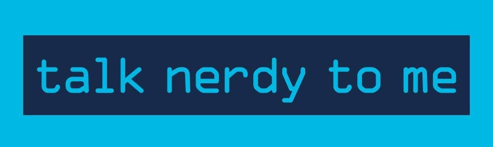 Funny Nerd Geek Car Magnet Sticker - 'Talk Nerdy to Me' Vinyl Bumper Decal 5 Inch - Perfect for Cars, Lockers, Fridges & Gifts for Science Lovers