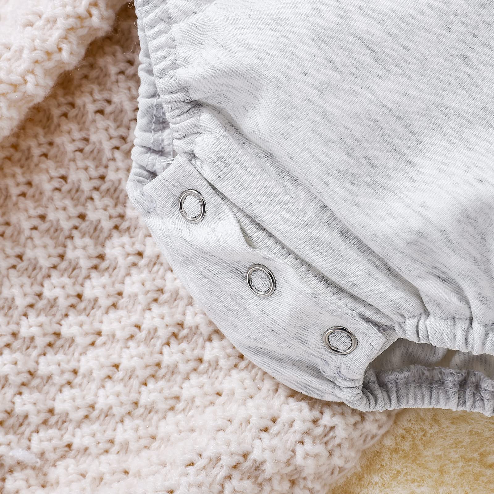 Baby Girl Sweatshirt Romper Outfit - Long Sleeve Bodysuit Top & Sweater Set for Newborns | Spring Baby Clothes for Playdates & Photo Shoots