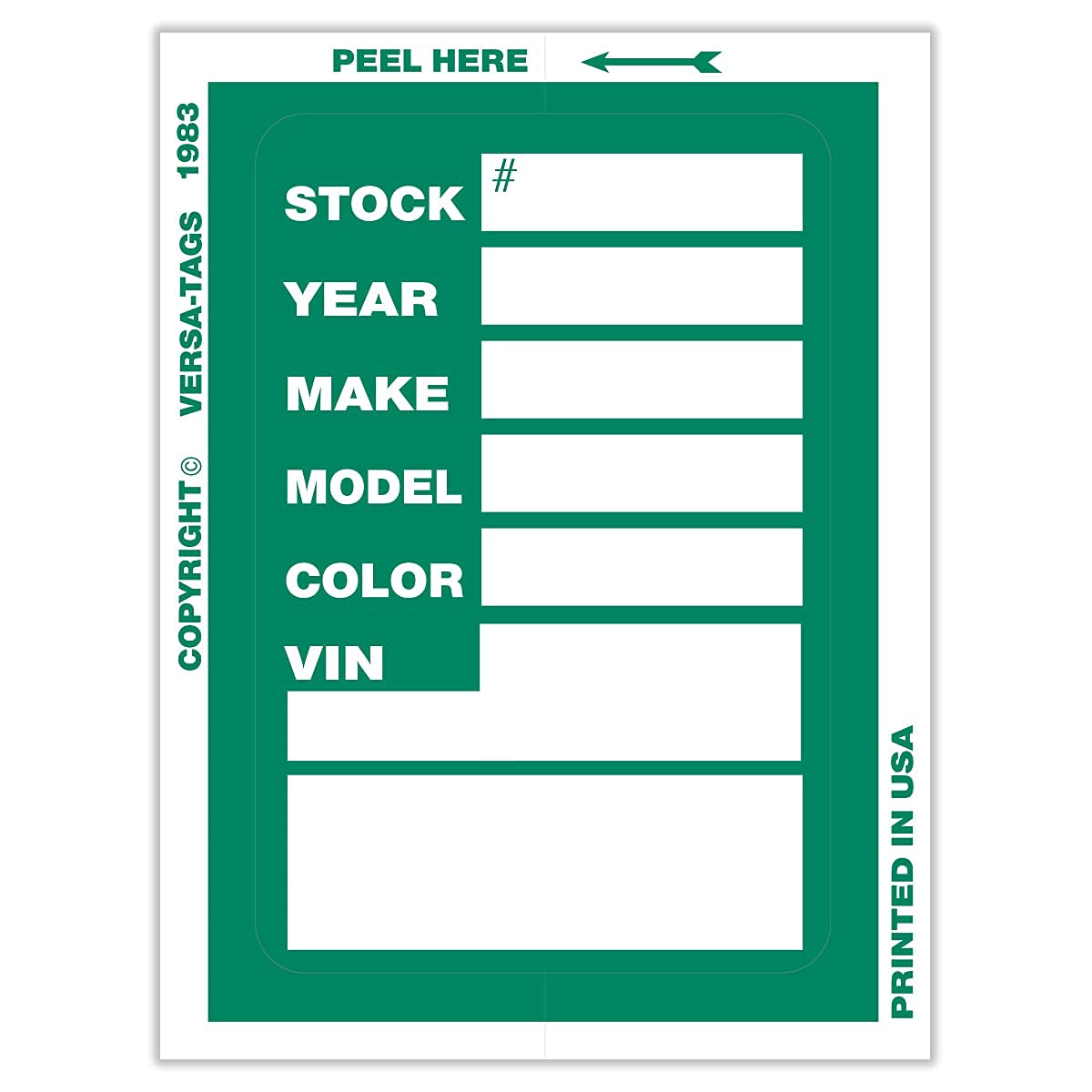 Versa-Tags Kleer-bak Stock Stickers - 200 Pack Green Labels for Inventory Organization, Shelf Tagging & Retail Pricing - Perfect for Grocery Stores, Warehouses & Small Business Inventory Management
