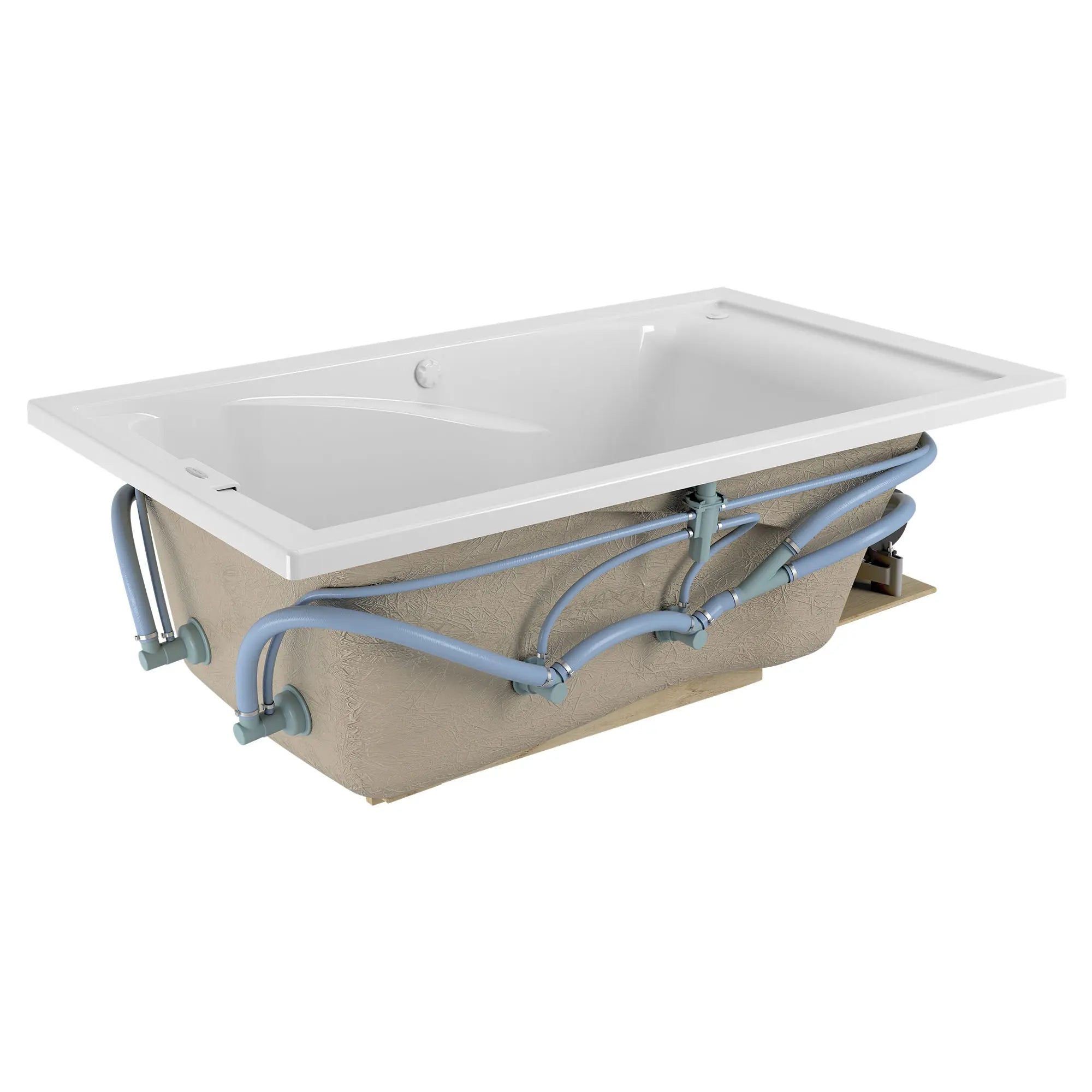 EverClean 60x36 Inch Whirlpool Bathtub - Premium Acrylic Drop-In Soaking Tub with Water Jets for Relaxation - Perfect for Master Bathroom, Spa Retreat & Luxury Home Renovation