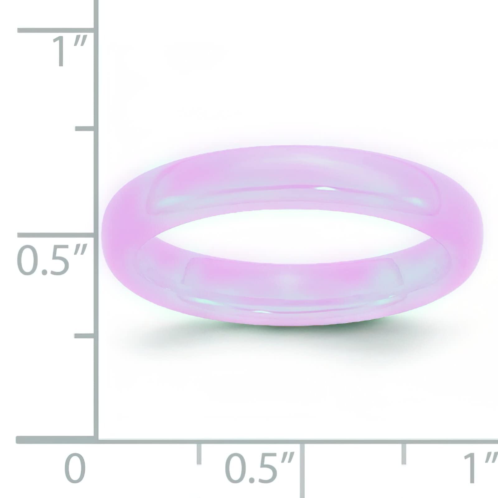 FindingKing 4mm Pink Ceramic Cancer Awareness Ring - Size 5 - Support Ribbon Jewelry for Survivors & Caregivers (Fundraising, Charity Events, Daily Wear)