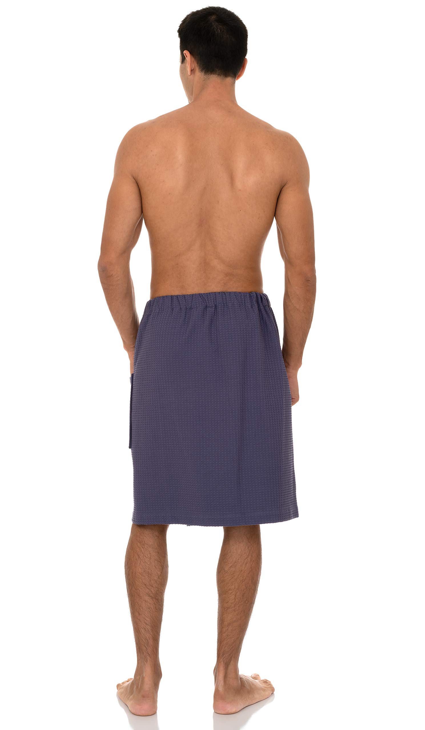 **Men's Waffle Weave Bathrobe - Soft & Absorbent Shower Wrap for Spa, Gym & Pool - Quick-Dry Terry Cloth Robe for Post-Workout & Relaxation**    *(Use: Perfect for post-shower lounging, spa days, gym cover-ups, beach trips, and cozy home relaxation.)*