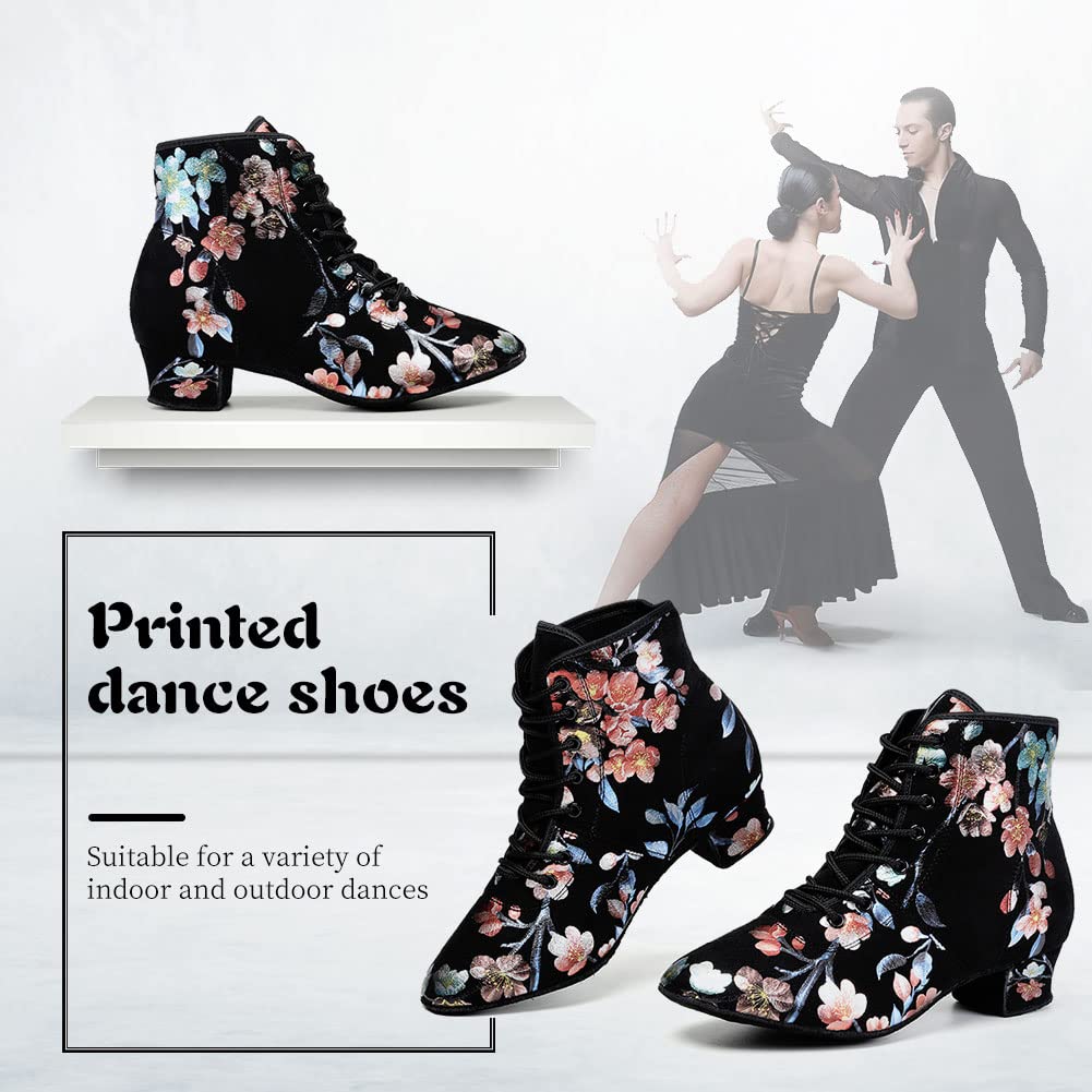 AOQUNFS Women's Latin Dance Shoes - Professional Ballroom Salsa Shoes with Lace-Up Design for Practice & Performance | Perfect for Salsa, Tango, Bachata & Dance Competitions