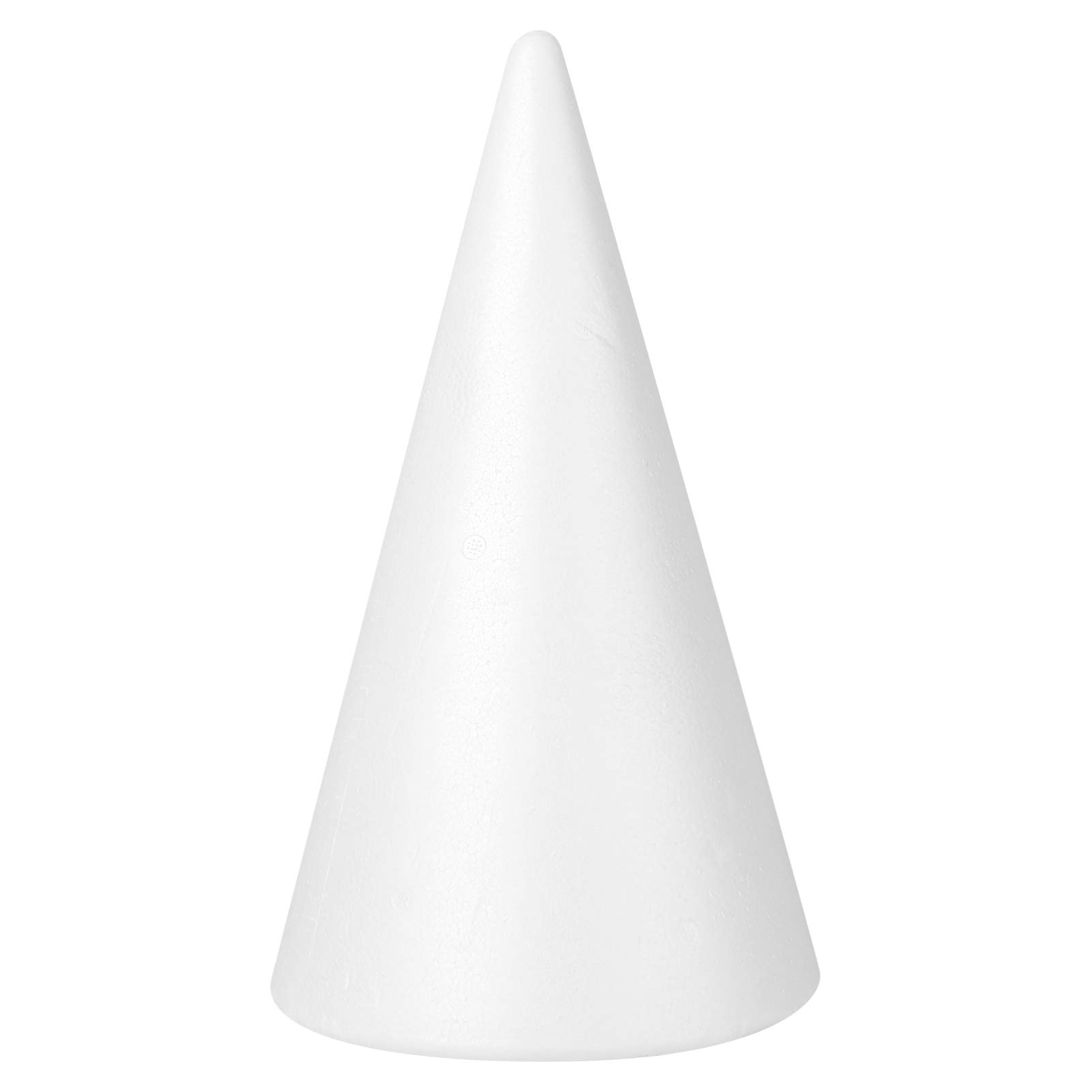 DIY Styrofoam Cone - 12 Inch White Polystyrene Craft Foam Cone for Floral Arrangements & 3D Projects (34.5x19.5cm) - Perfect for Wedding Decor, School Projects & DIY Home Crafts