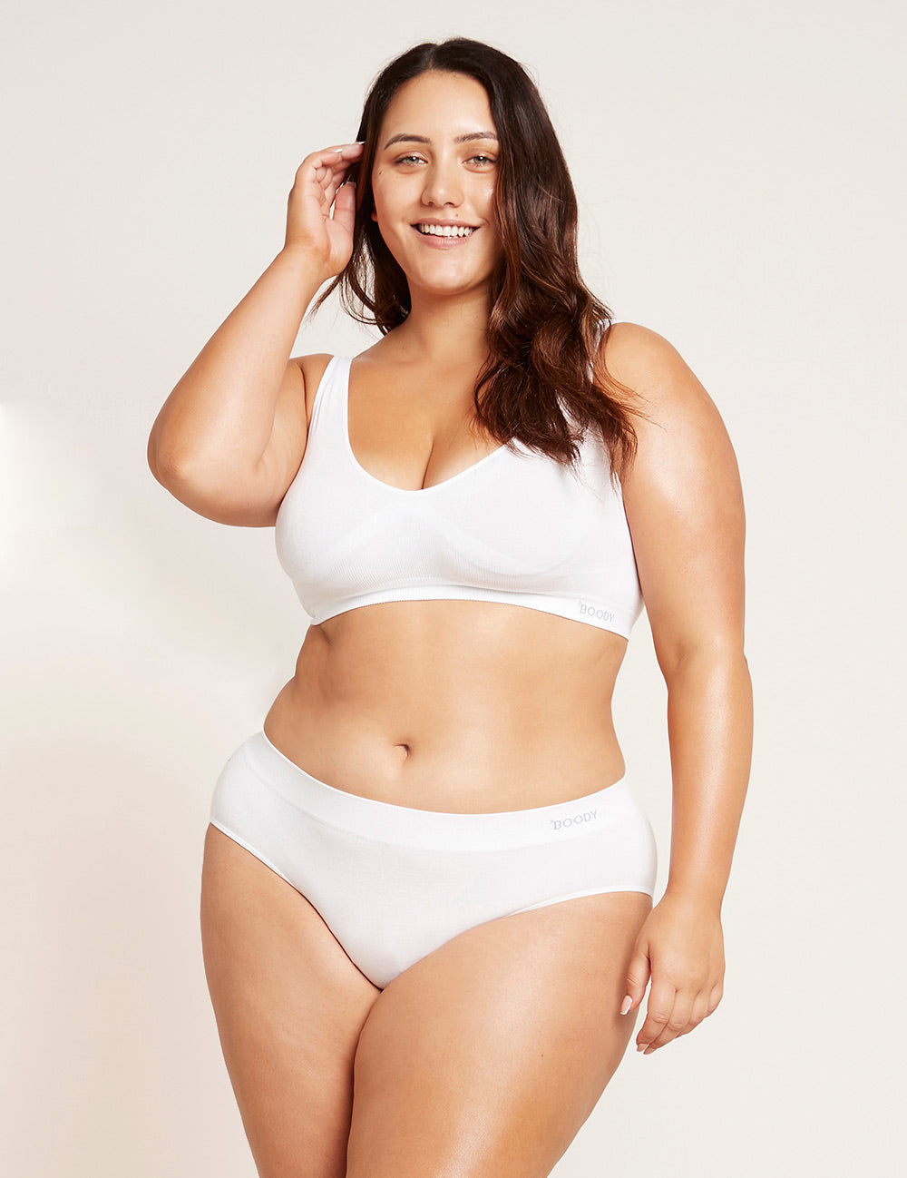 Premium Cotton Midi Briefs for Women - Soft & Comfortable White Underwear - Perfect for Everyday Wear, Yoga & Lounge