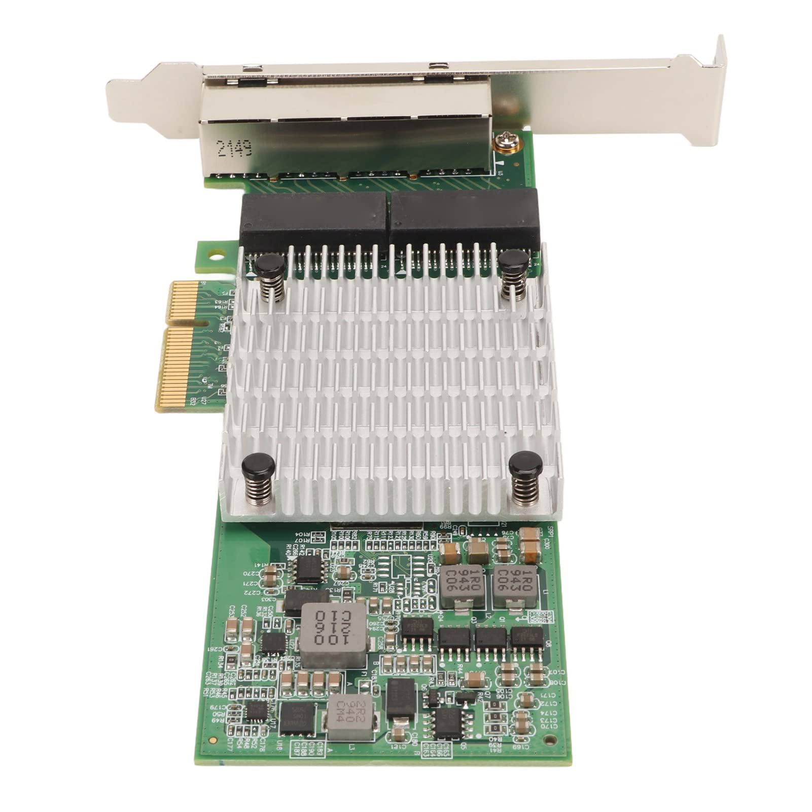 High-Speed PCIEx4 WiFi Card with 4-Port Gigabit Ethernet Adapter - Intel I350 Chip, Large Heat Sink, RJ45 Interface for Servers & Desktops - Ideal for Gaming, Streaming & Office Workstations