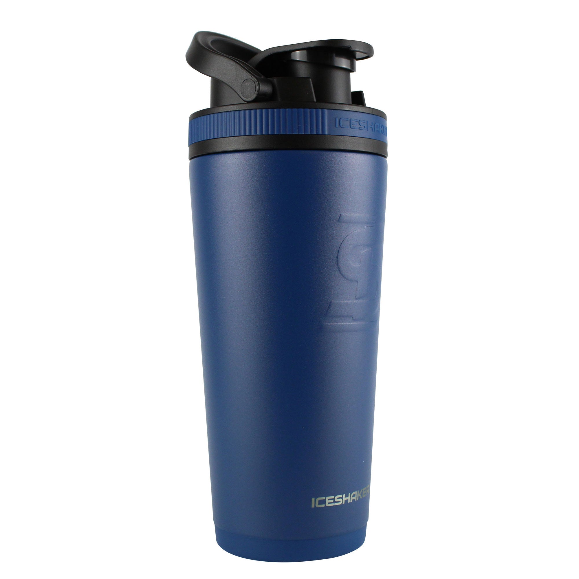 FITOPS 26oz Navy Blue Protein Shaker Bottle with Ice Retention - Perfect for Gym, Workouts & Post-Workout Recovery