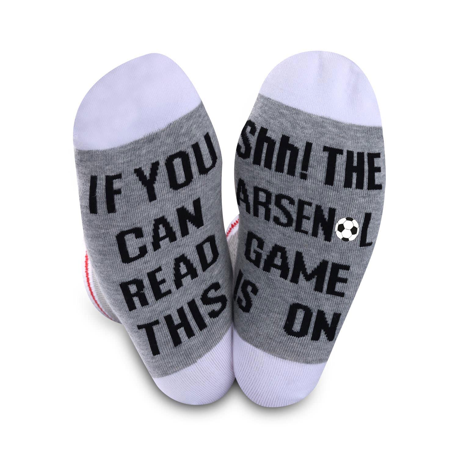 JTOUK Soccer Socks for Men & Women - Perfect Football Team Gift for Soccer Fans - 'If You Can Read This The Game is On' - Ideal for Matches, Training & Fan Support
