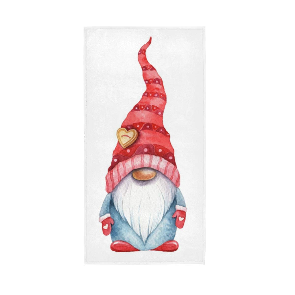 Exnundod Winter Gnome Hand Towel - Absorbent Cartoon Fingertip Towel, Soft Washcloth for Bathroom & Kitchen - Farmhouse Decor for Holiday, Christmas & Home Decoration - Perfect for Gifts & Cozy Winter Vibes