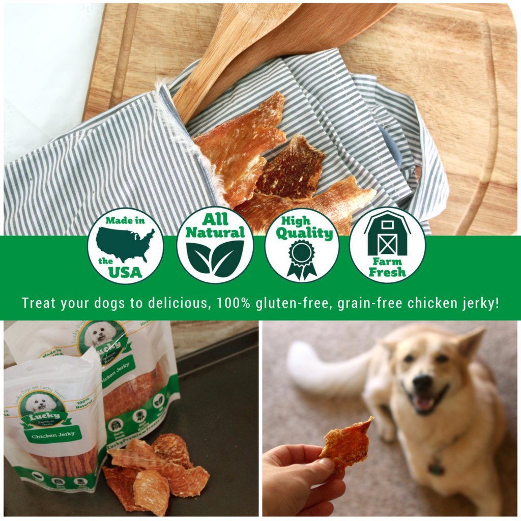 Premium Chicken Jerky Dog Treats - All Natural Dehydrated Chicken Breast Slices for Dogs (7 oz) | High Protein Training Snacks & Healthy Rewards for Pets