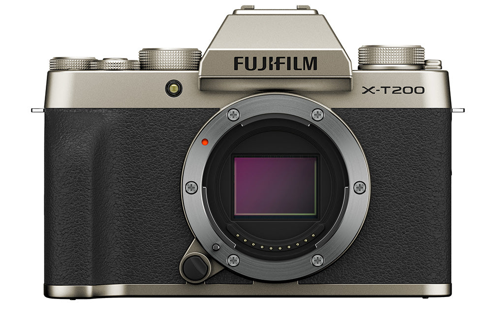 FUJIFILM X-T200 Mirrorless Digital Camera with XC15-45mm Lens Kit (Gold) - Perfect for Travel Photography & Vlogging