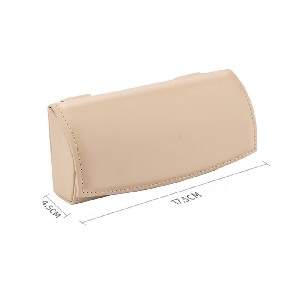 Zcargel Universal Leather Car Sun Visor Glasses Holder - Auto Eyeglasses Organizer Box & Protective Storage Case for Sunglasses, Reading Glasses - Perfect for Road Trips, Commuting & Daily Driving
