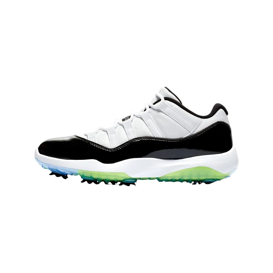 Air Jordan 11 Low Concord Golf Shoes - White/Black/Volt Colorway - Men's Basketball Sneakers for Golf & Casual Wear
