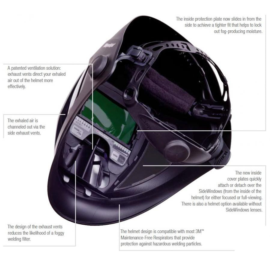 3M Speedglas 9100 Welding Helmet with Auto Darkening Filter 9100X - 06 0100 20SW - Professional Welding Safety Gear for Construction, Metal Fabrication & DIY Projects