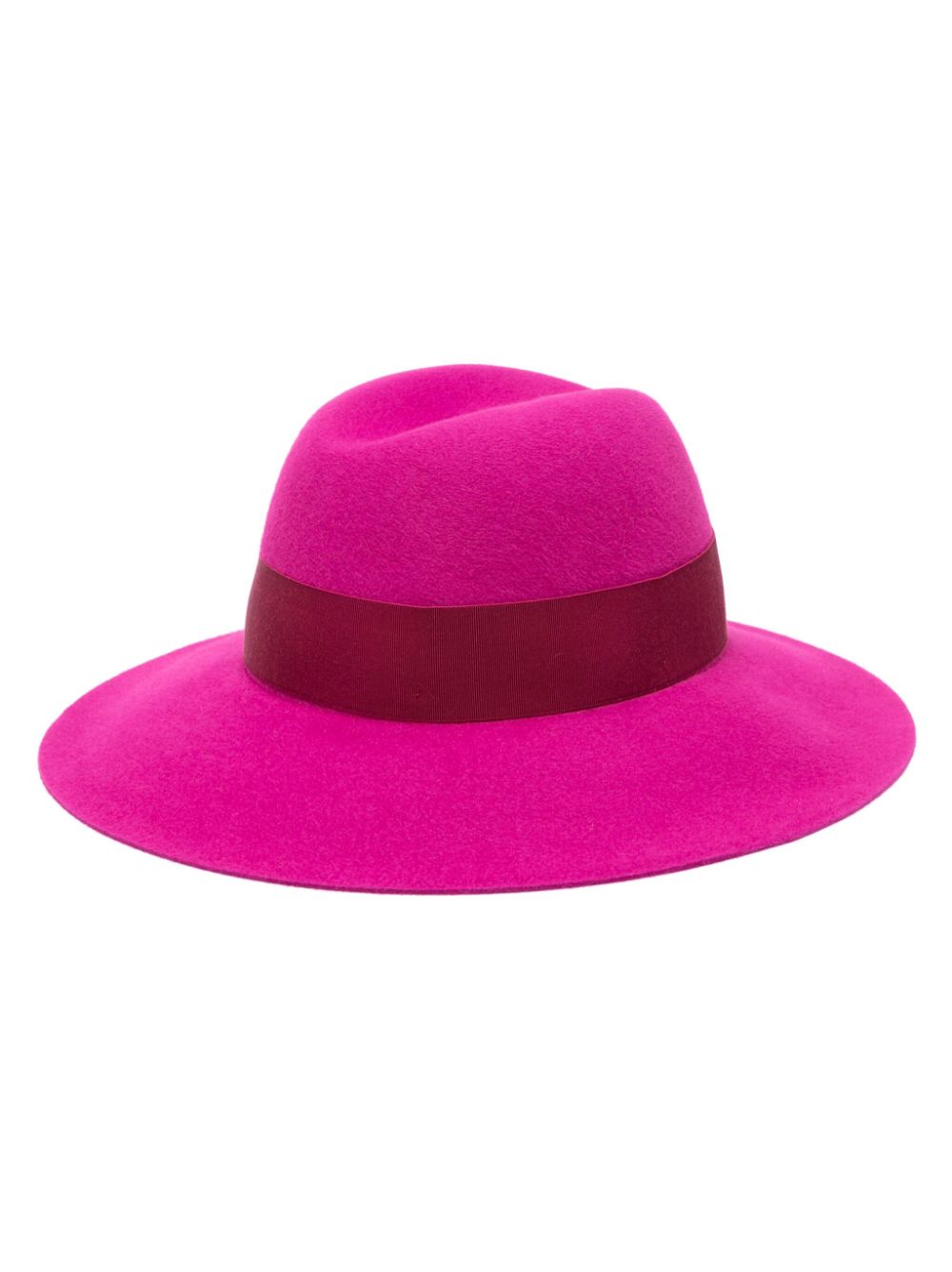 Borsalino Purple Fedora Hat for Men & Women - Elegant Wide Brim Wool Felt Hat for Fashion, Outdoor & Special Occasions