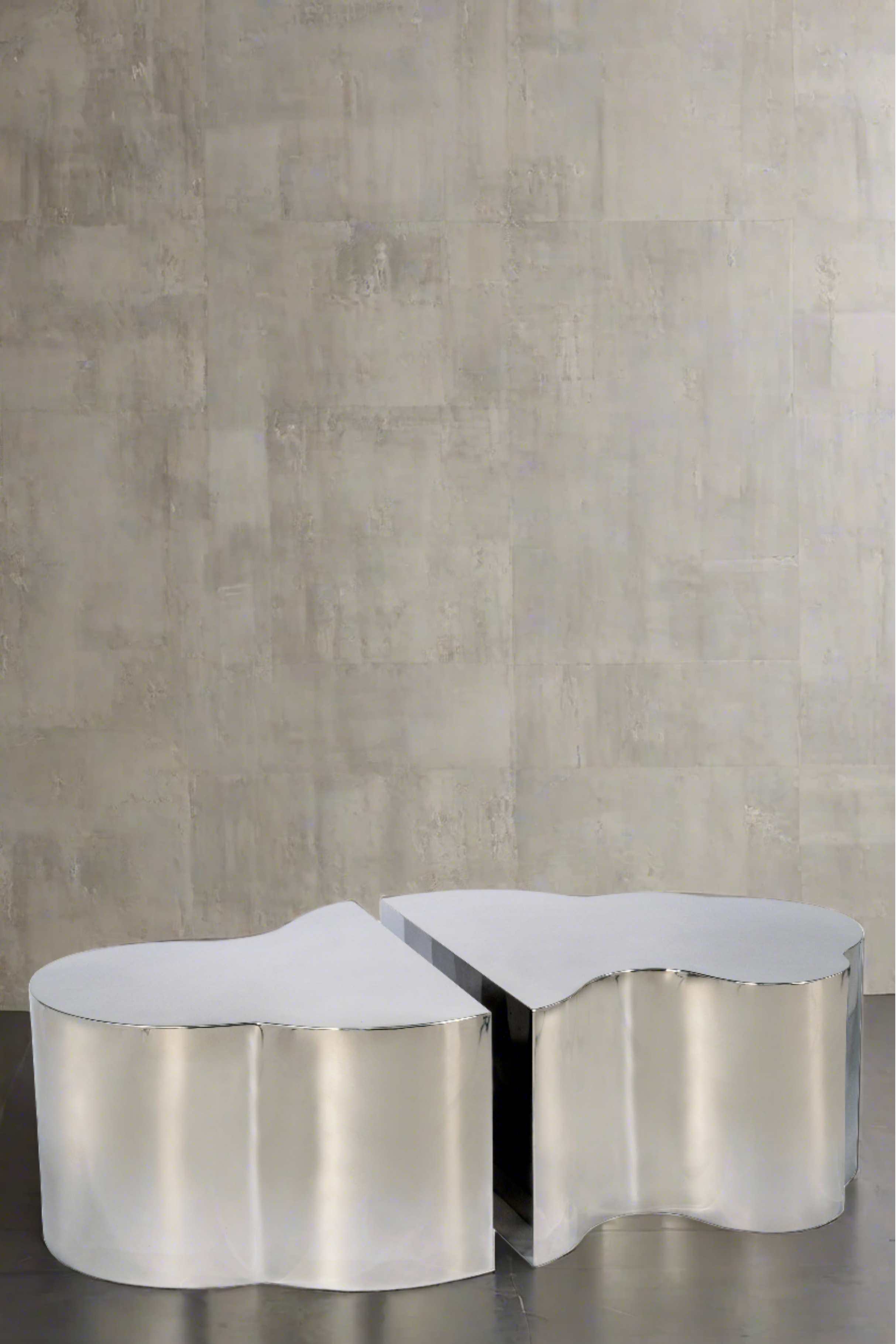 Modern Silver Luca Coffee Table Set of 2 - Stylish Living Room Furniture for Small Spaces & Home Decor