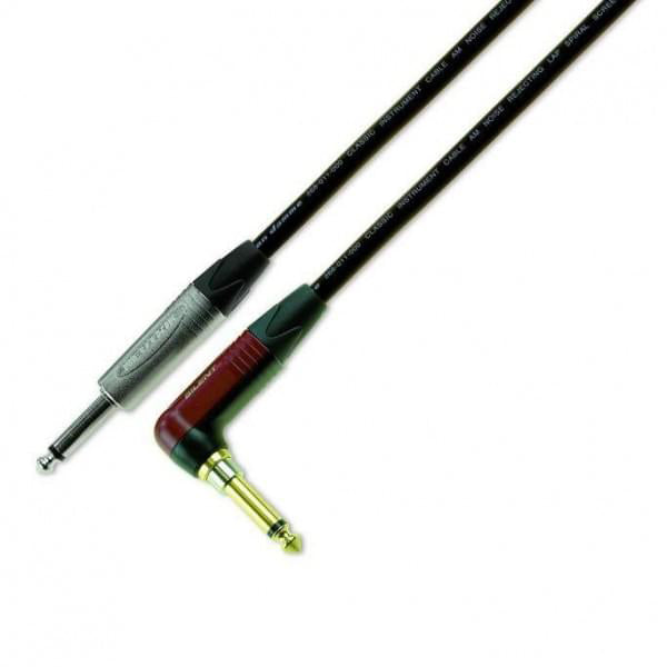 Van Damme Pro Guitar Cable - Right Angle Silent Plug Instrument Cord for Electric Guitar, Bass, and Studio Recording - Perfect for Live Performances & Home Practice