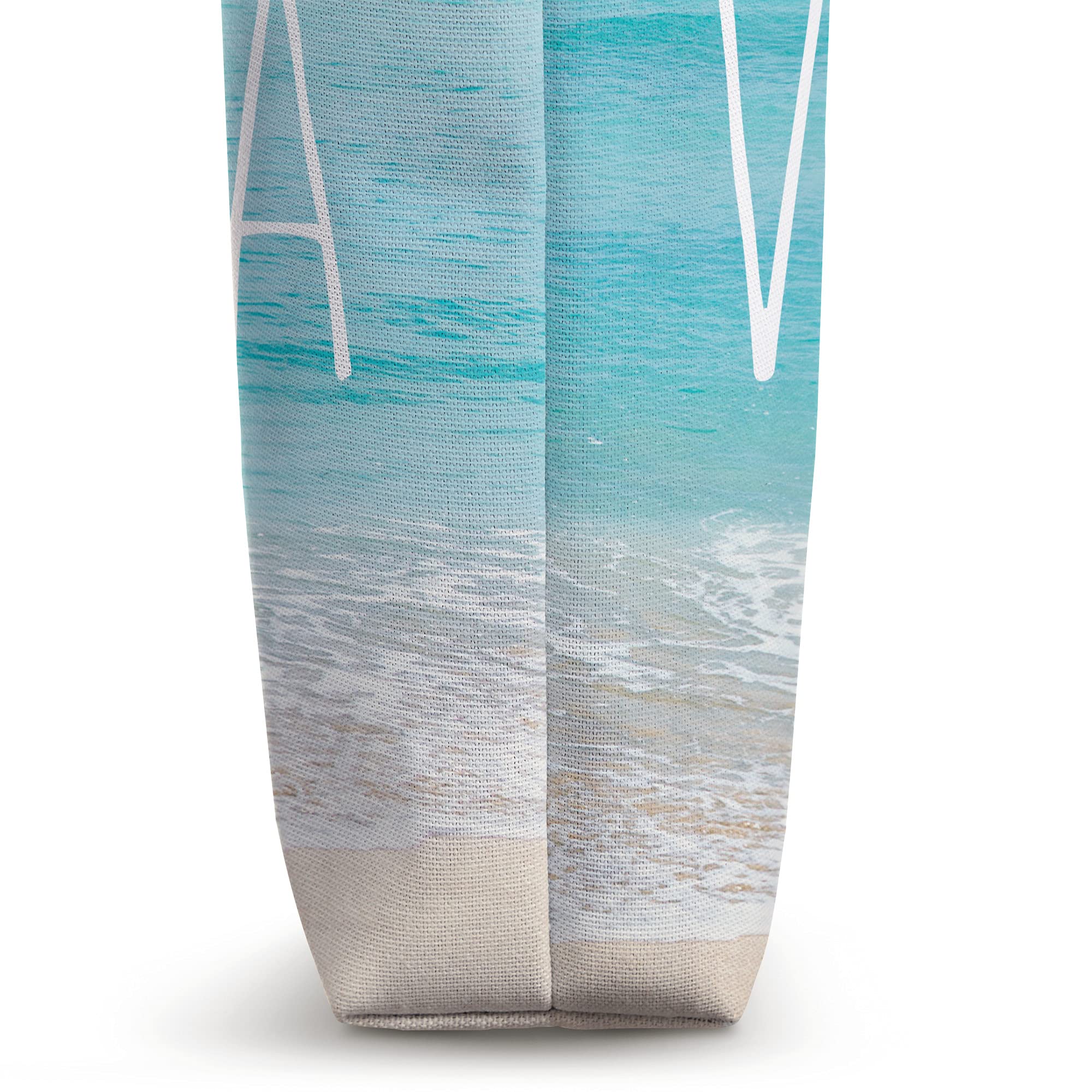 Rae Dunn Inspired Mug & Vitamin C Sea Happy Vacation Beach Day Tote Bag - Perfect for Beach Trips, Summer Outings & Gift Giving