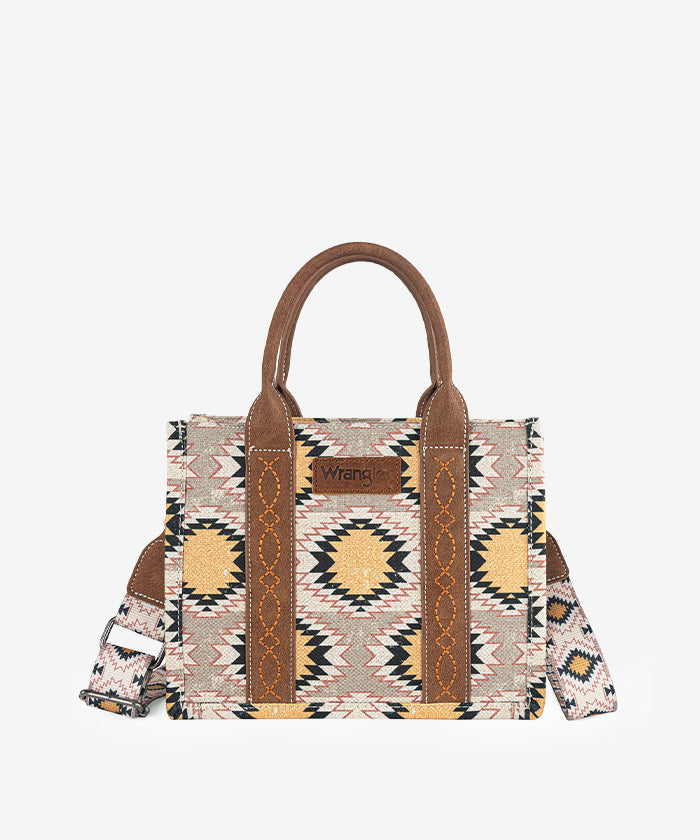 Wrangler Dual Sided Print Canvas Tote Bag - Stylish & Durable Reusable Shopping Bag for Women - Perfect for Groceries, Beach, Work & Travel