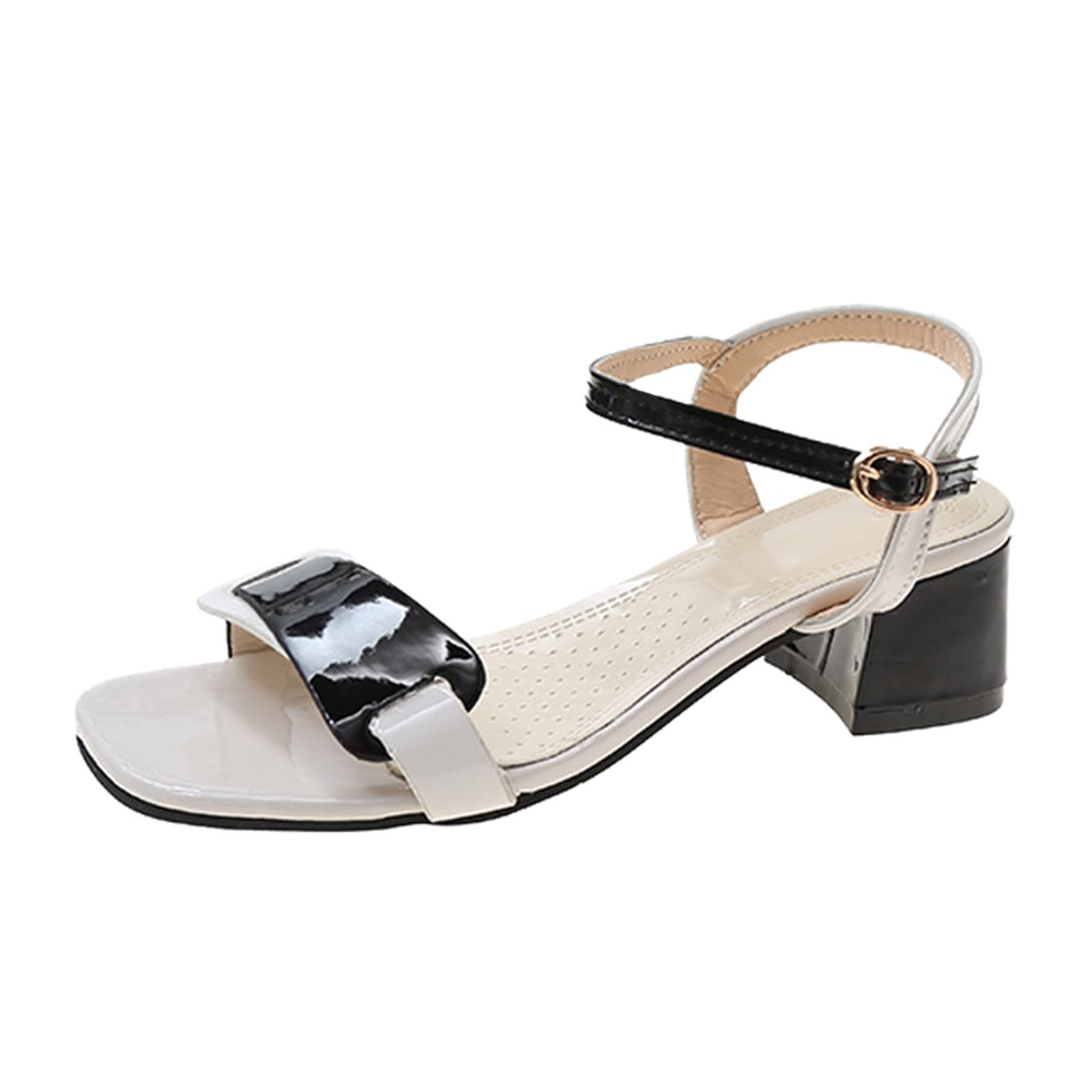 Women's Chunky Heel Fish Mouth Sandals - Comfortable High Heel Open Toe Summer Sandals for Women | Perfect for Beach, Party, and Casual Outings