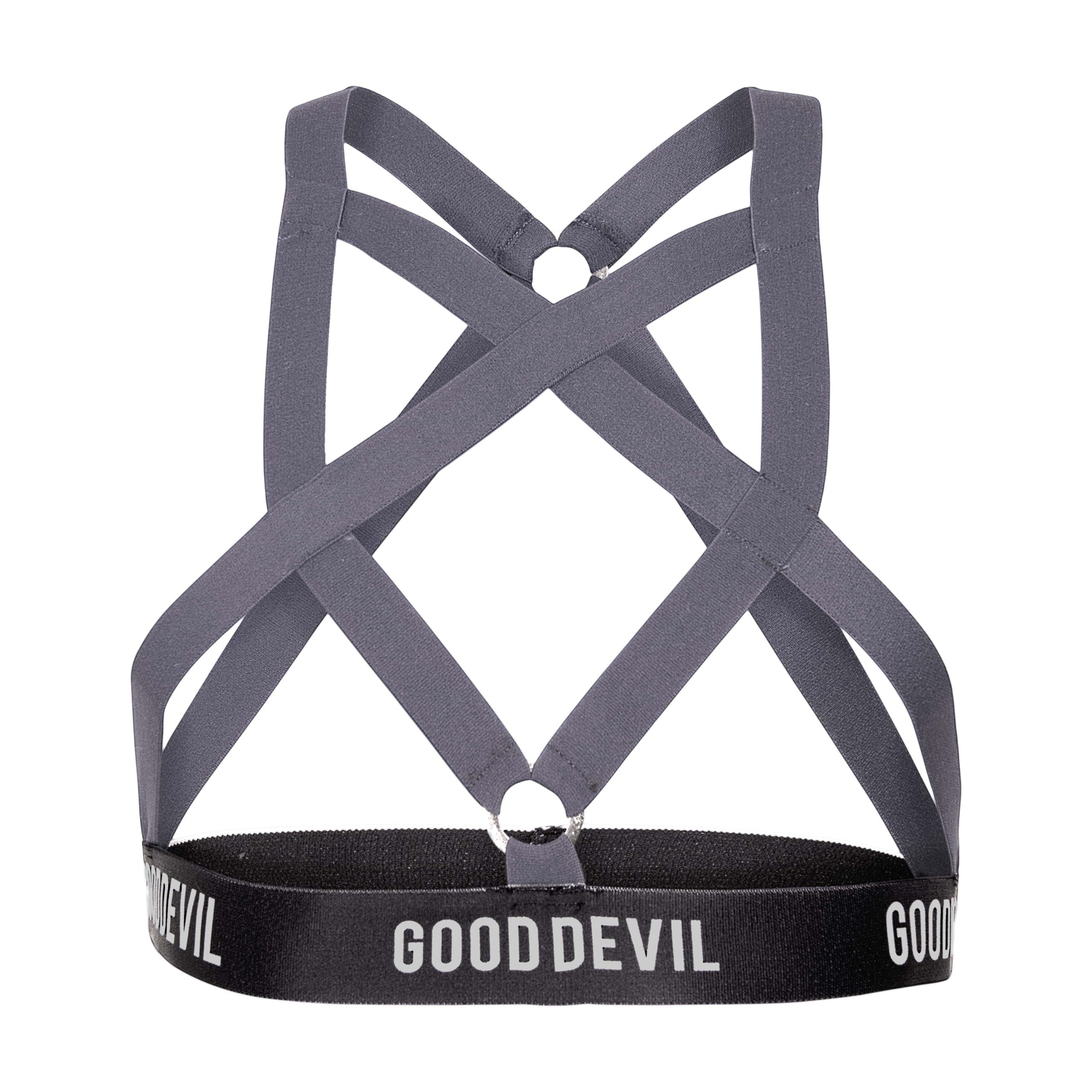 Men's Leather Harness with Criss-Cross Straps & Fashion Rings - BDSM Bodysuit Top for Men, Gothic Punk Accessories - Perfect for Nightclubs, Parties and Fetish Events