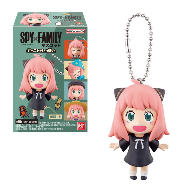 Bandai Shokugan SD Mascot Keychains - Spy x Family Anya Trading Figure Set of 10 Sealed Collectibles | Anime Merchandise for Fans, Gift for Anime Lovers, Office Desk Decor