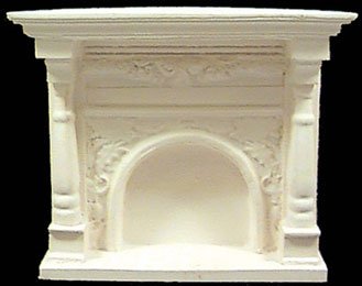 Miniature Dollhouse Fireplace - Realistic Molded Design for DIY Crafts