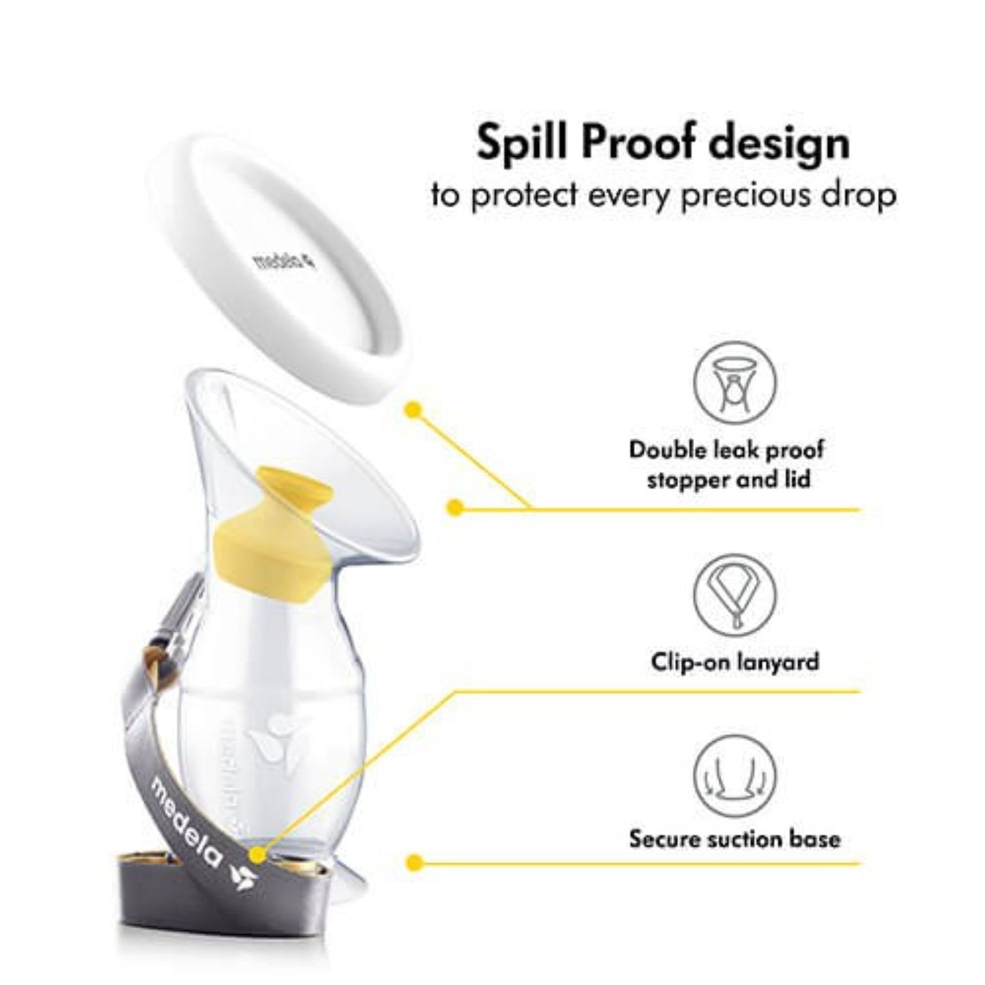 Medela Silicone Breast Milk Collector - Hands-Free Milk Saver for Nursing Moms - Perfect for Leakage Prevention & Breastfeeding Essentials (Use at Home, Work or On-the-Go)