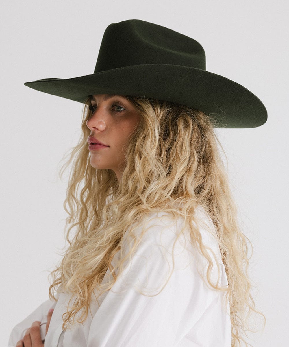 Teddy Cattleman Cowboy Hat for Men & Women - Western Style Felt Cowboy Hat with Adjustable Chin Strap - Perfect for Rodeo, Country Music Festivals & Outdoor Adventures
