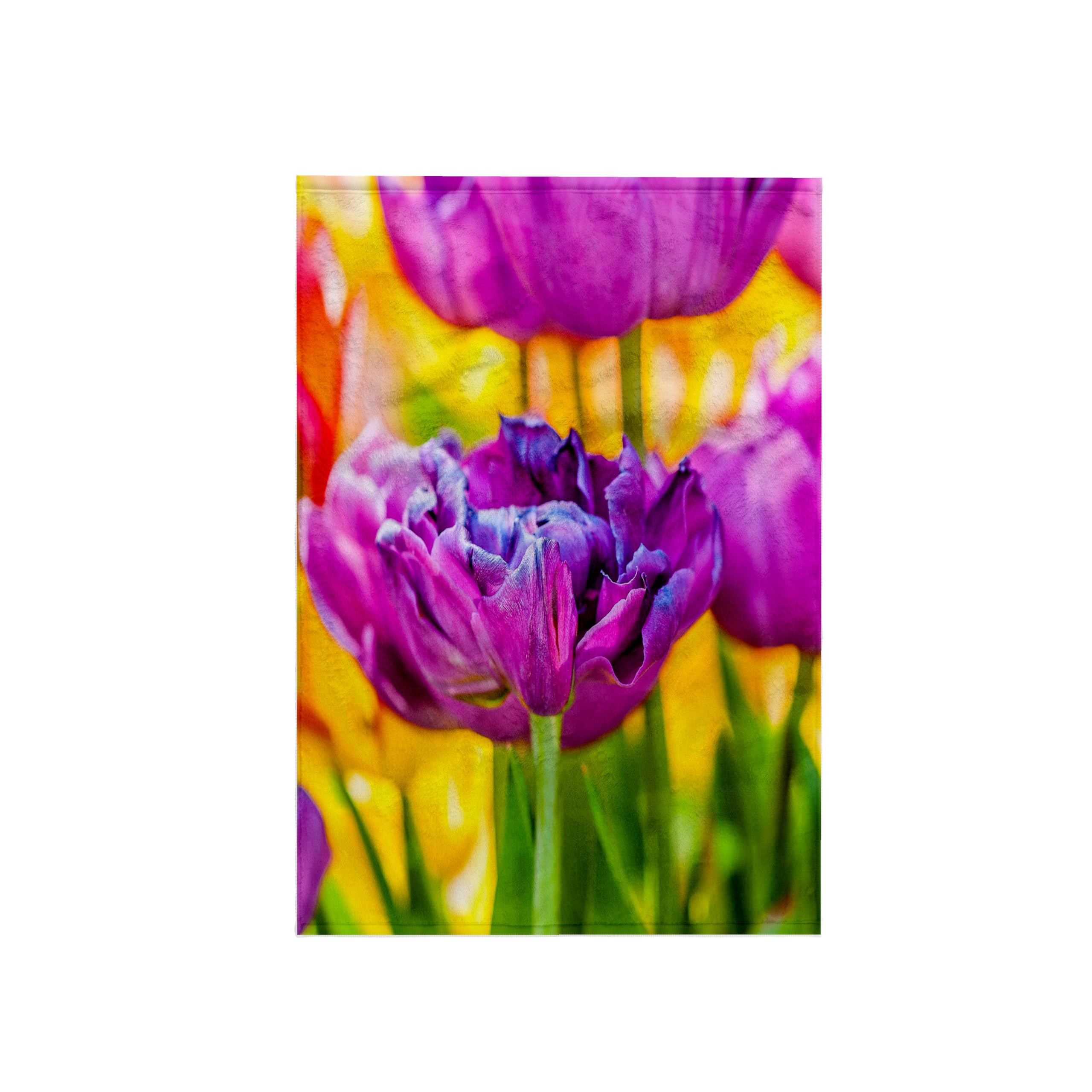3D Rose Tulips Violet Parrot Flower Towel 15x22 - Home Decor & Gifts