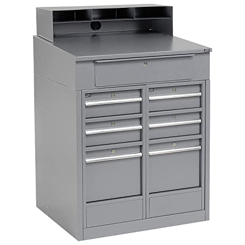 7-Drawer Industrial Work Desk, 34.5