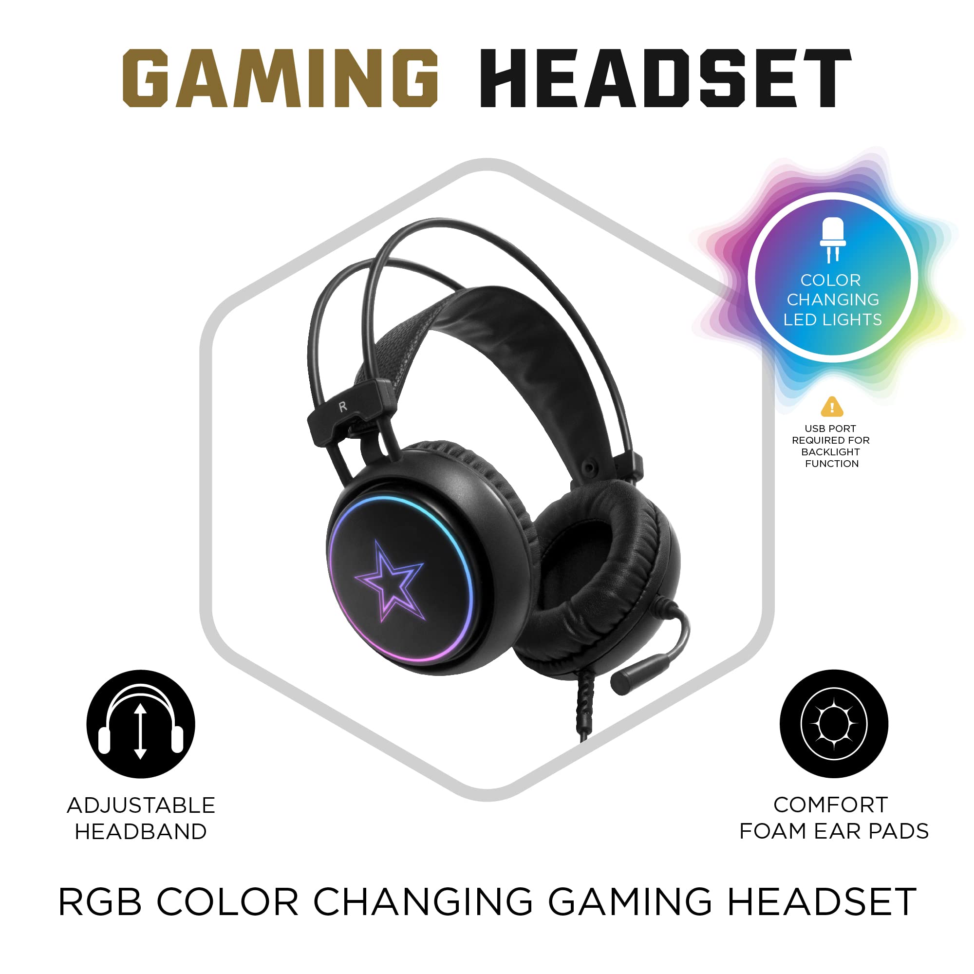 SOAR NFL Wired Gaming Headset with Noise Cancelling Mic - Official Licensed Team Colors Headphones for PC, PS4, Xbox - Perfect for Football Gaming, Live Streaming & Esports Tournaments