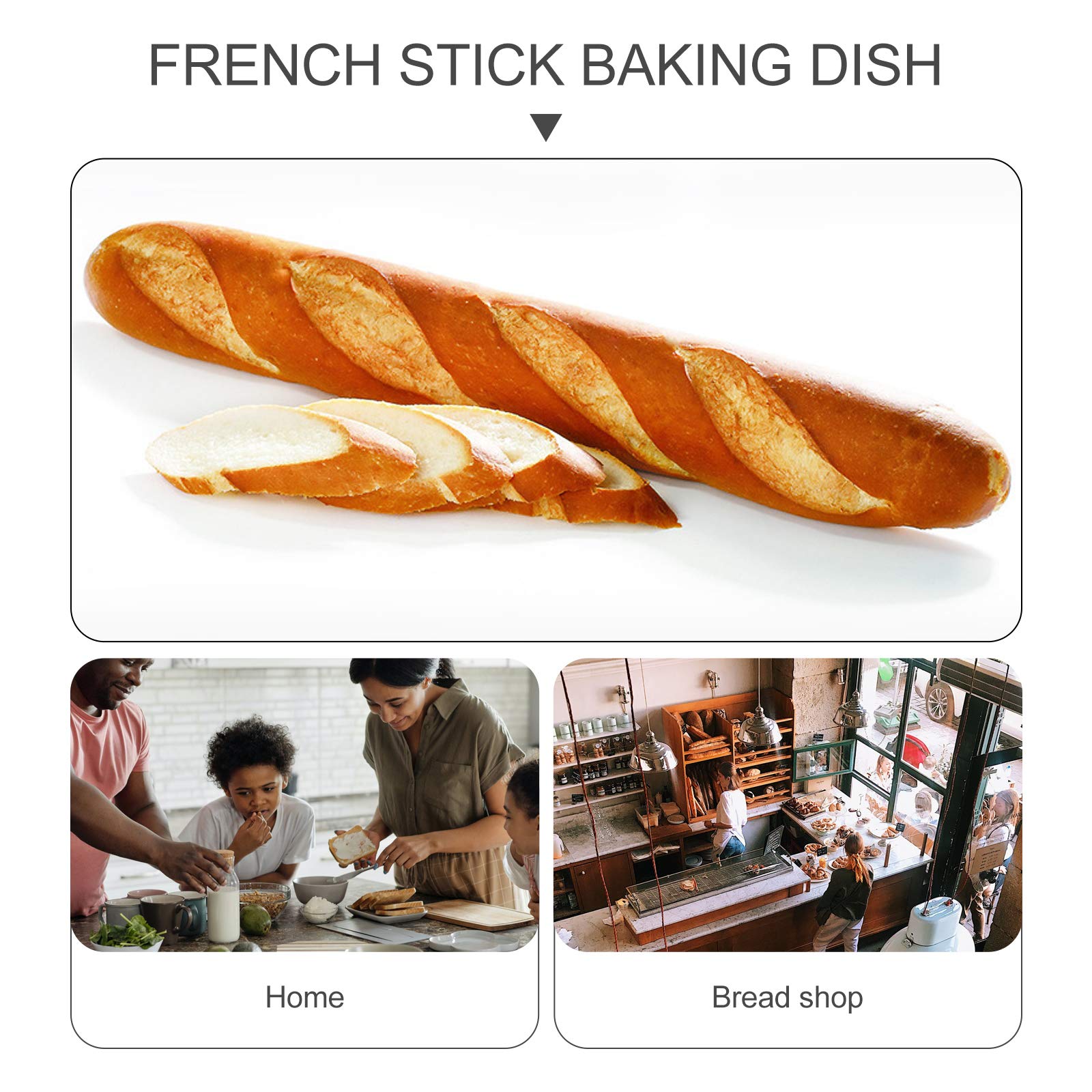 UPKOCH Nonstick Perforated French Bread Baking Pan Set - 4 Gutter Oven Toaster Tray for Perfect Homemade Baguettes & Artisan Breads | Ideal for Home Baking, Restaurants & Bakeries