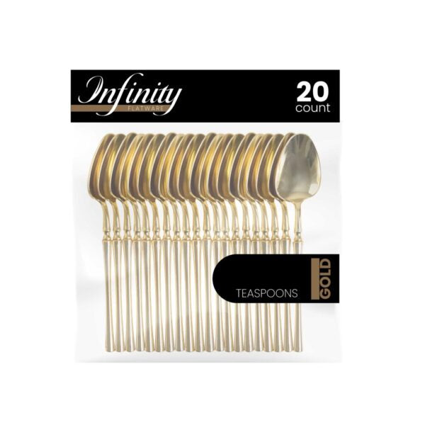 Premium 20-Piece Infinity Collection Gold Flatware Set - Elegant Stainless Steel Cutlery for Dining, Parties & Gifts
