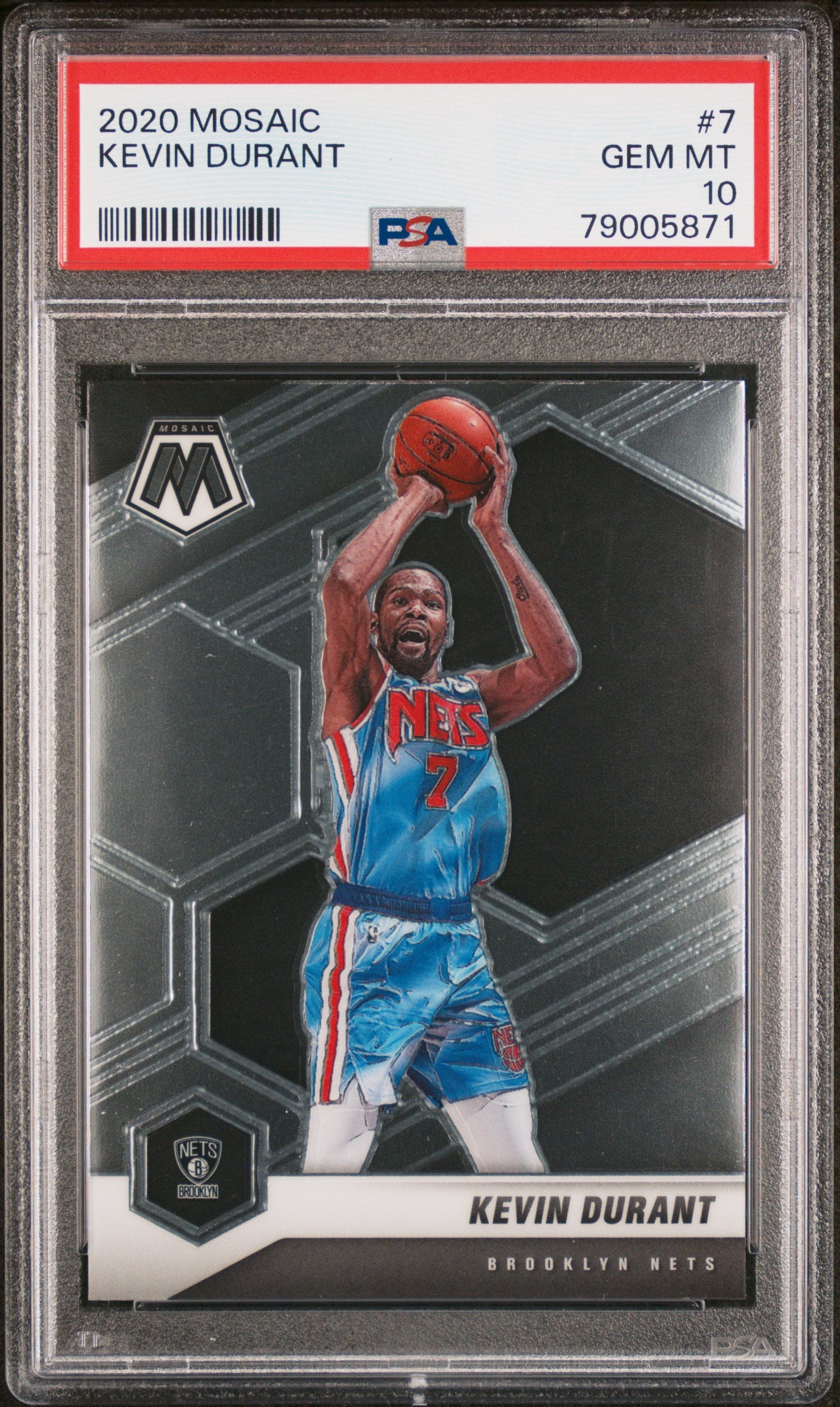 2020 Panini Mosaic Kevin Durant #7 PSA 10 Gem Mint Basketball Trading Card - Perfect for Collectors, Investors & Sports Memorabilia Enthusiasts