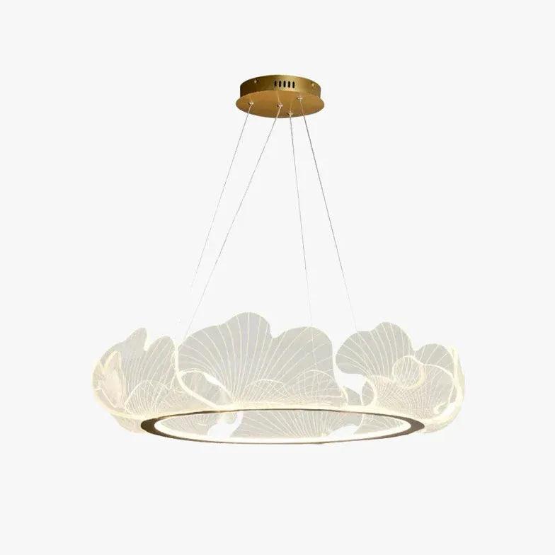 Elegant Gold LED Pendant Light with Delicate Petal Design - Perfect for Bedroom, Dining Room & Living Room Decoration