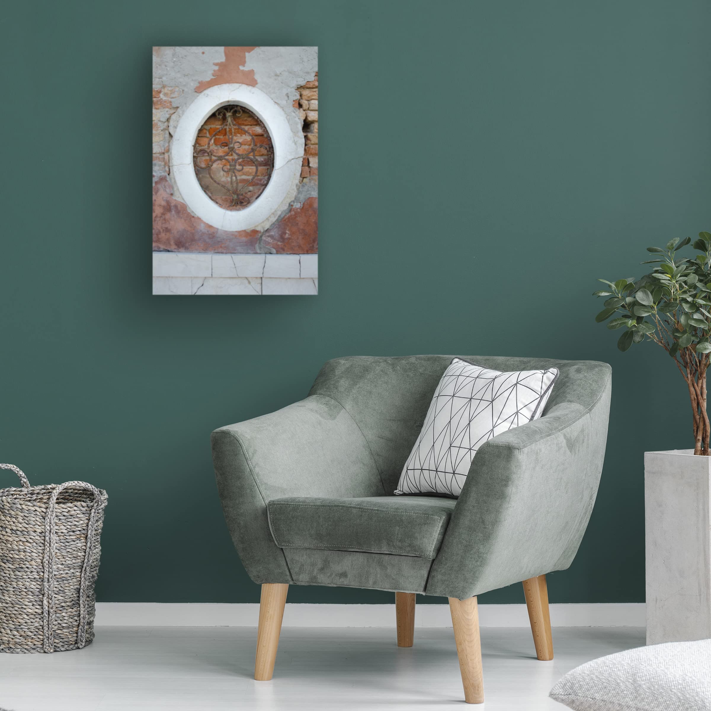 Laura DeNardo 'Windows and Doors of Venice II' Canvas Wall Art Print - Italian Landscape Painting for Living Room, Bedroom & Office Decor