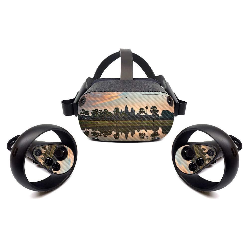 Premium Carbon Fiber Skin for Oculus Quest 2 - Scenic Reflection Design | Protective & Durable Textured Cover | Easy to Apply & Remove | Made in USA | Perfect for Gaming Protection & VR Accessories Customization