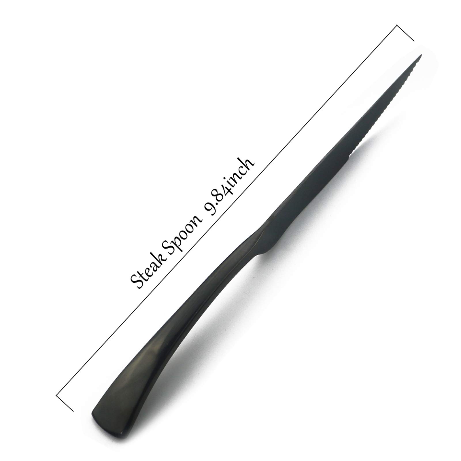 Premium 4-Piece Stainless Steel Steak Knife Set - Rainbow Colored Mirror Polished Blades with Sharp Serrated Edge - Perfect for Steak Dinners, BBQs, and Gourmet Cooking - Dishwasher Safe Kitchen Cutlery